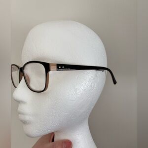 Foster Grant Kinsey gold reading glasses +2.50 black tan women